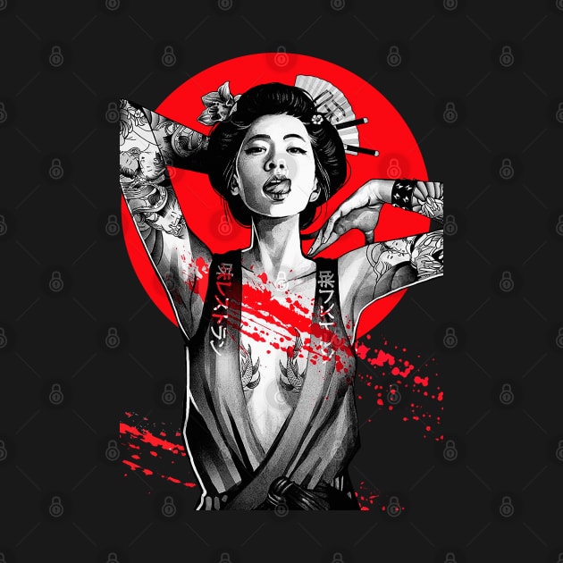 Pop Art Geisha Girl Urban Fashion by OWLvision33