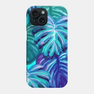 Tropical leaves painted Phone Case