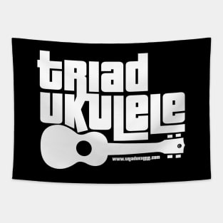 Triad Ukulele Logo White Tapestry