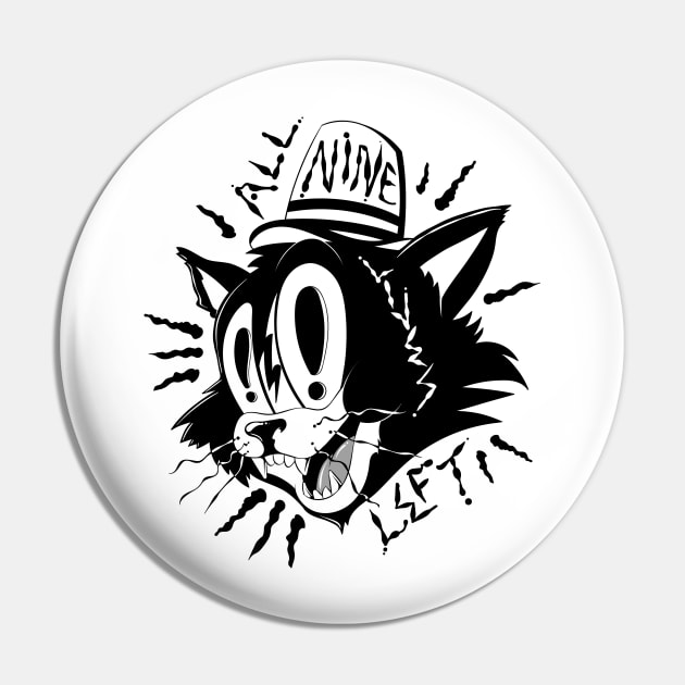 All Nine Lives Left Cat Pin by GCS Designs