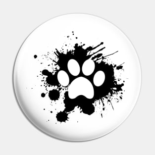 Paw Mark In a paint - Dog Lover Cat Lover Pin