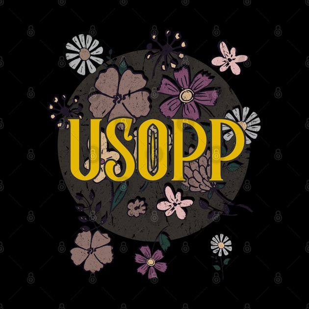 Aesthetic Proud Name Usopp Flowers Anime Retro Styles by Kisos Thass