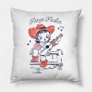 Tanya Tucker / Retro Style Country Fan Design Pillow