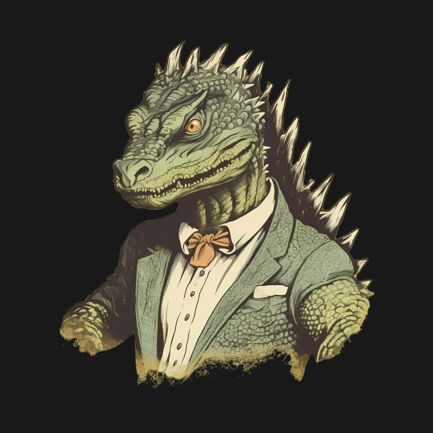 Monster Reptile Portrait Business or Reptile in Business Teacher by MLArtifex