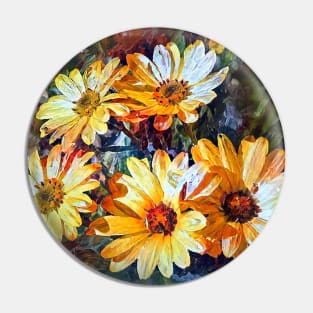 Yellow Daisy Flowers Pin