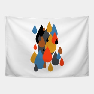 Mid Century Modern Rain Drops on Your Head Tapestry