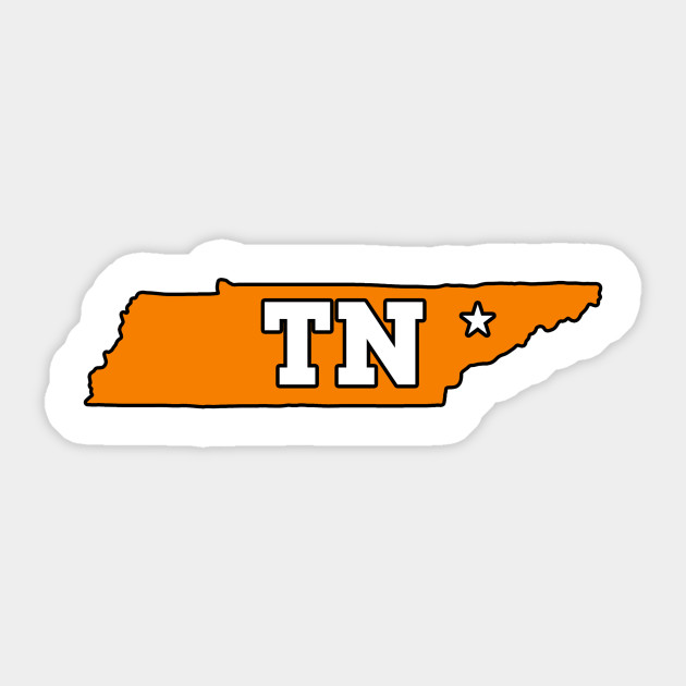 Tennessee State Orange Tennessee Sticker Teepublic