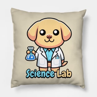 Science Lab Cute Science Dog Pun Pillow