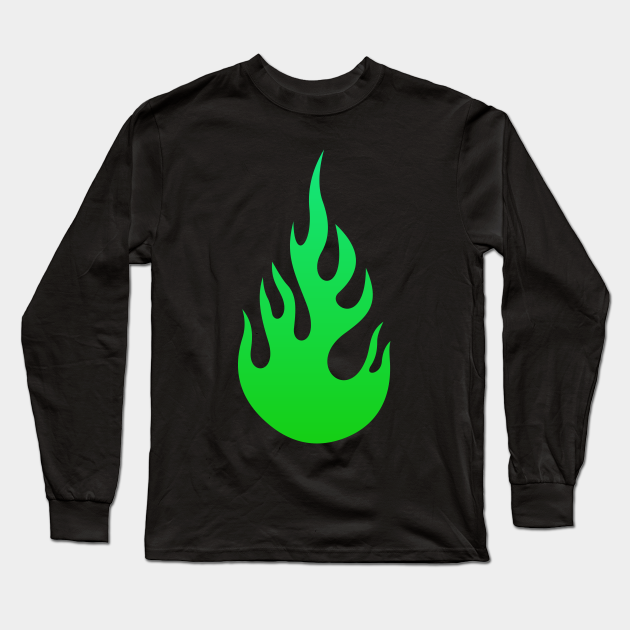 neon green flame shirt