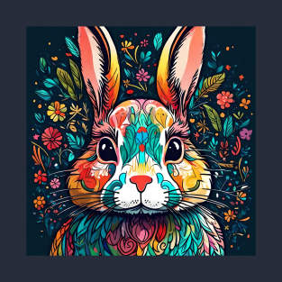 Rainbow Hare #003 T-Shirt