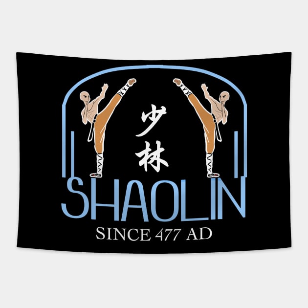 Shaolin Monks Tapestry by ILYOart