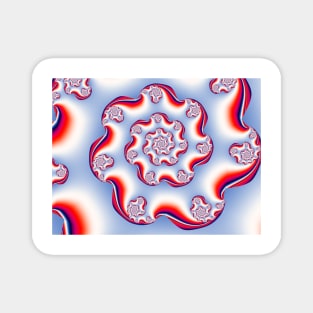 Red, White and Blue Spiral Pattern Magnet