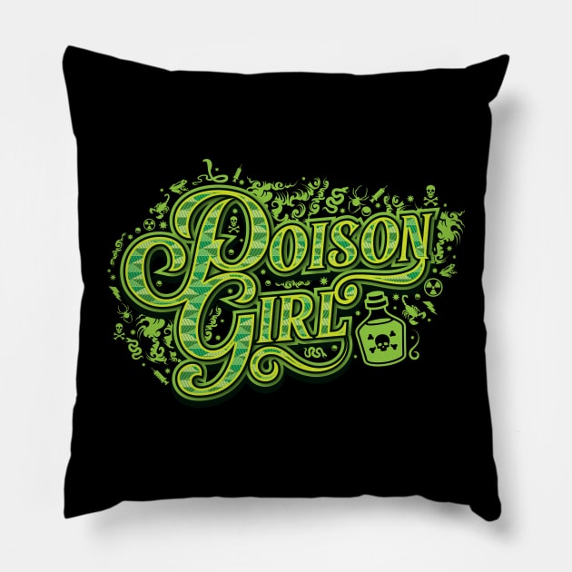 Poison Girl (Toxic GF) Pillow by CTShirts