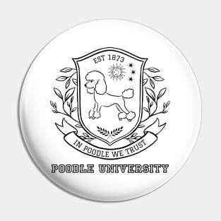 Poodle University Pin