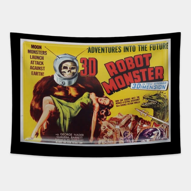 robot monster Tapestry by UNDER THE QUARTER