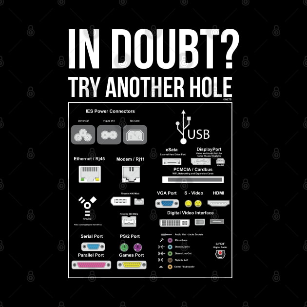 When in Doubt, try Another Hole Funny Humor T-Shirt Tee by creative