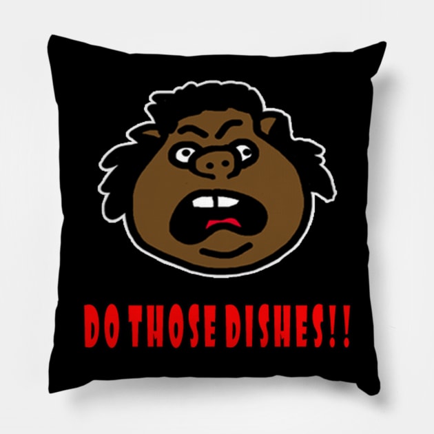 Wash Those Dishes! Oink! Pillow by Artist_Imagination