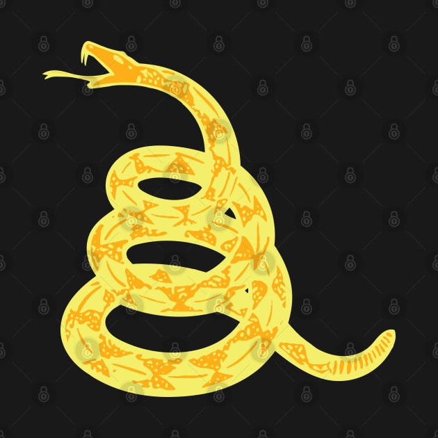 Yellow Gadsden Dont Tread on Me Snake by PelagiosCorner