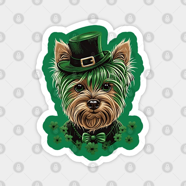 Yorkshire Terrier St. Patrick's Day Magnet by JayD World