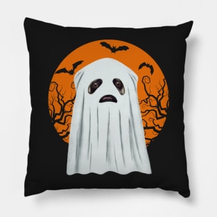 Funny Ghost Pug Pillow