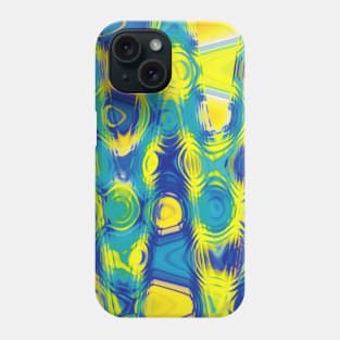 Yellow And Blue Abstract Art Phone Case