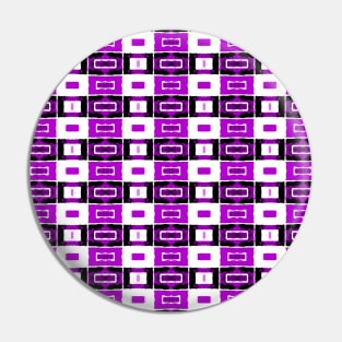 White and Purple Squares Pattern Pin