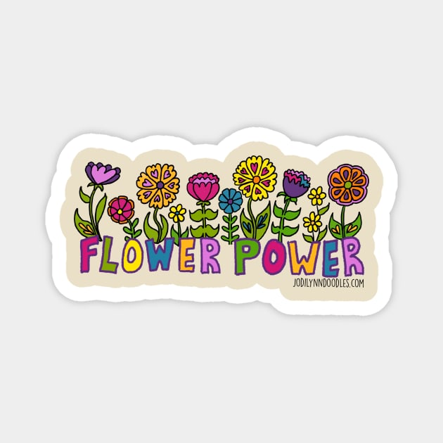 Flower Power Magnet by JodiLynnDoodles