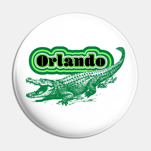 Orlando Florida Love Alligator Souvenir T-shirt Pin by cricky