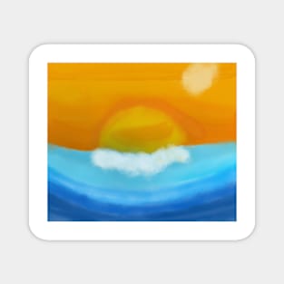 Sunset Ocean Magnet