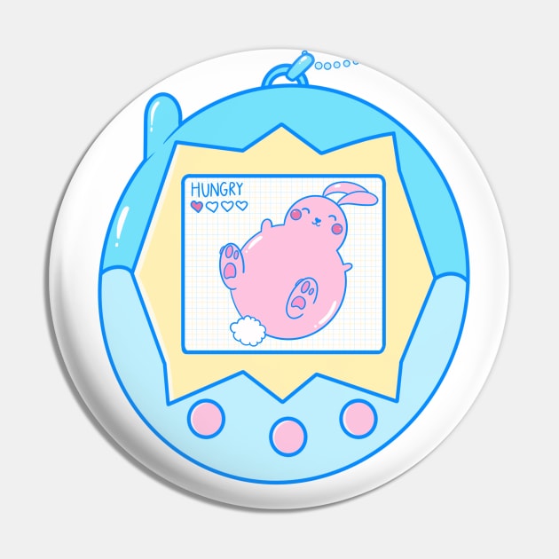 Tamagotchi- Fluffy bunny Pin by Applemint