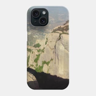 View from the Spanish mountain Spain sightseeing trip photography from city scape Barcelona Blanes Malgrat del Mar Santa Susuana Phone Case