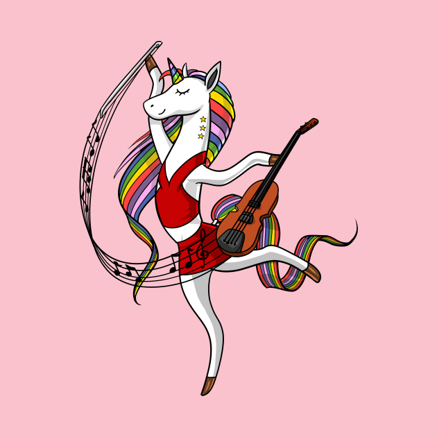 Unicorn Playing Violin by underheaven