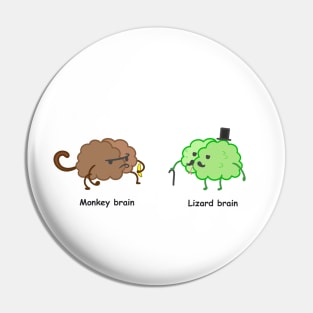 Monkey brain vs Lizard brain Pin