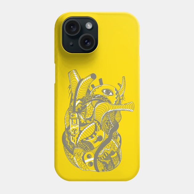 Safron Light Heart Phone Case by kenallouis