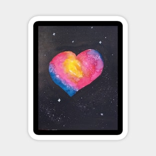 You are my universe. Galactic colorful heart in space Magnet