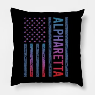 Blue Red Flag - Alpharetta Pillow