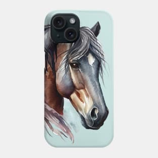 Bay Horse Head Watercolour Art Phone Case