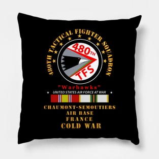 480th Tactical Fighter Squadron - Warhawks - Chaumont-Semoutiers Air Base, France - COLD X 300 Pillow