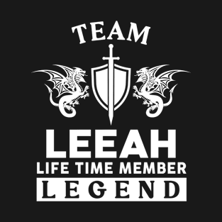 Leeah Name T Shirt - Leeah Life Time Member Legend Gift Item Tee T-Shirt