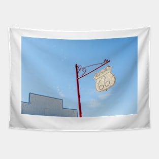 Route 66 New Mexico rustic hanging sign Tapestry