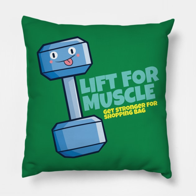 Lift for Muscle Pillow by Jocularity Art