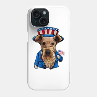 Fourth Of July Airedale Terrier Phone Case