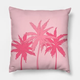 Cute pink palm trees Pillow