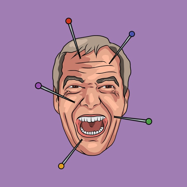 Nigel Farage Voodoo Doll Pin Illustration by MelancholyDolly