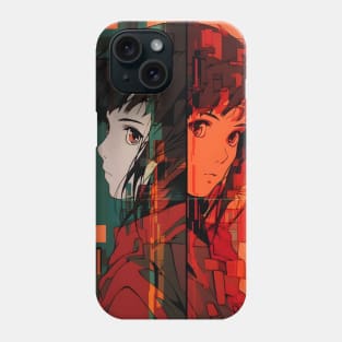 Enter the Digital Realm: Cyberpunk Aesthetics, Mind-Bending Anime, and Futuristic Manga Art Phone Case