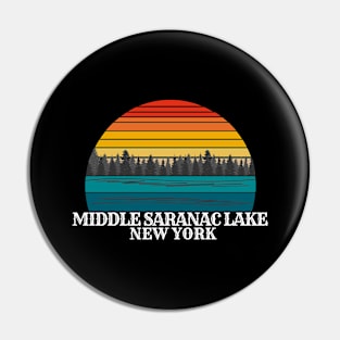 Middle Saranac Lake New York Pin