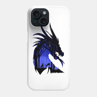 dragon with the wolf Phone Case