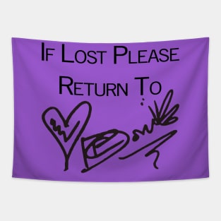 If Lost Please Return To - Dom PC Auto Tapestry