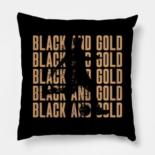 LAFC Black and Gold Soccer Player Pillow