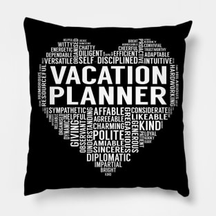 Vacation Planner Heart Pillow